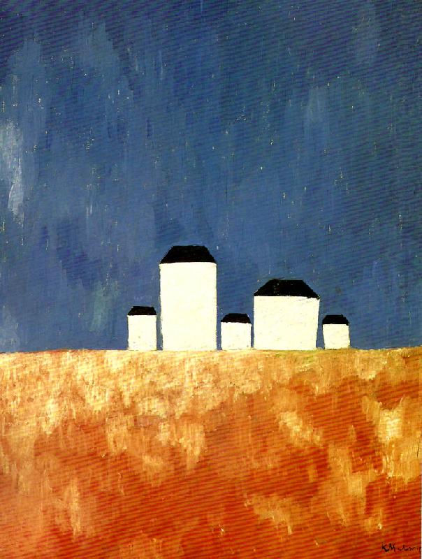 Kazimir Malevich landscape with five houses china oil painting image